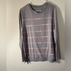 Grey and pink under amour long sleeve
